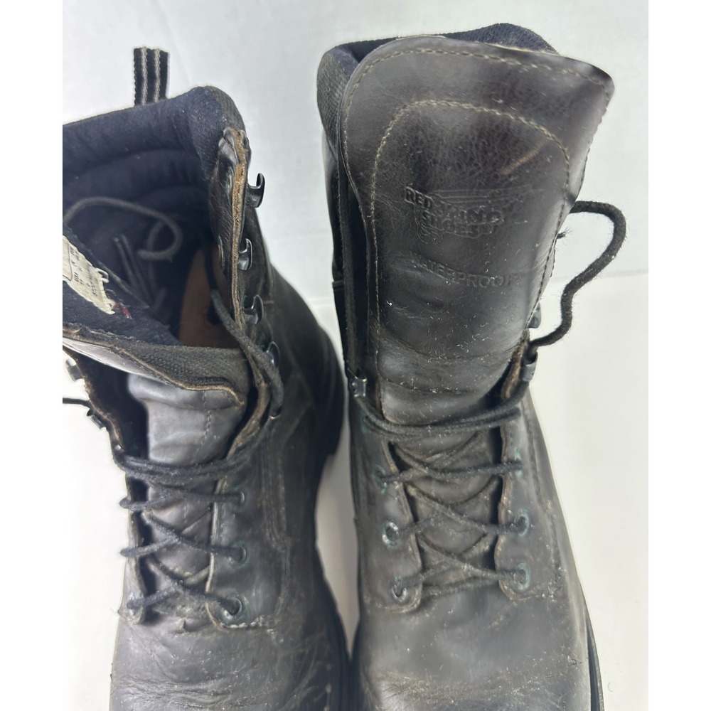 Distressed Red Wing 414 EH Work Boots Brown Leather Men's Size 11 D USA Made - Picture 12 of 16